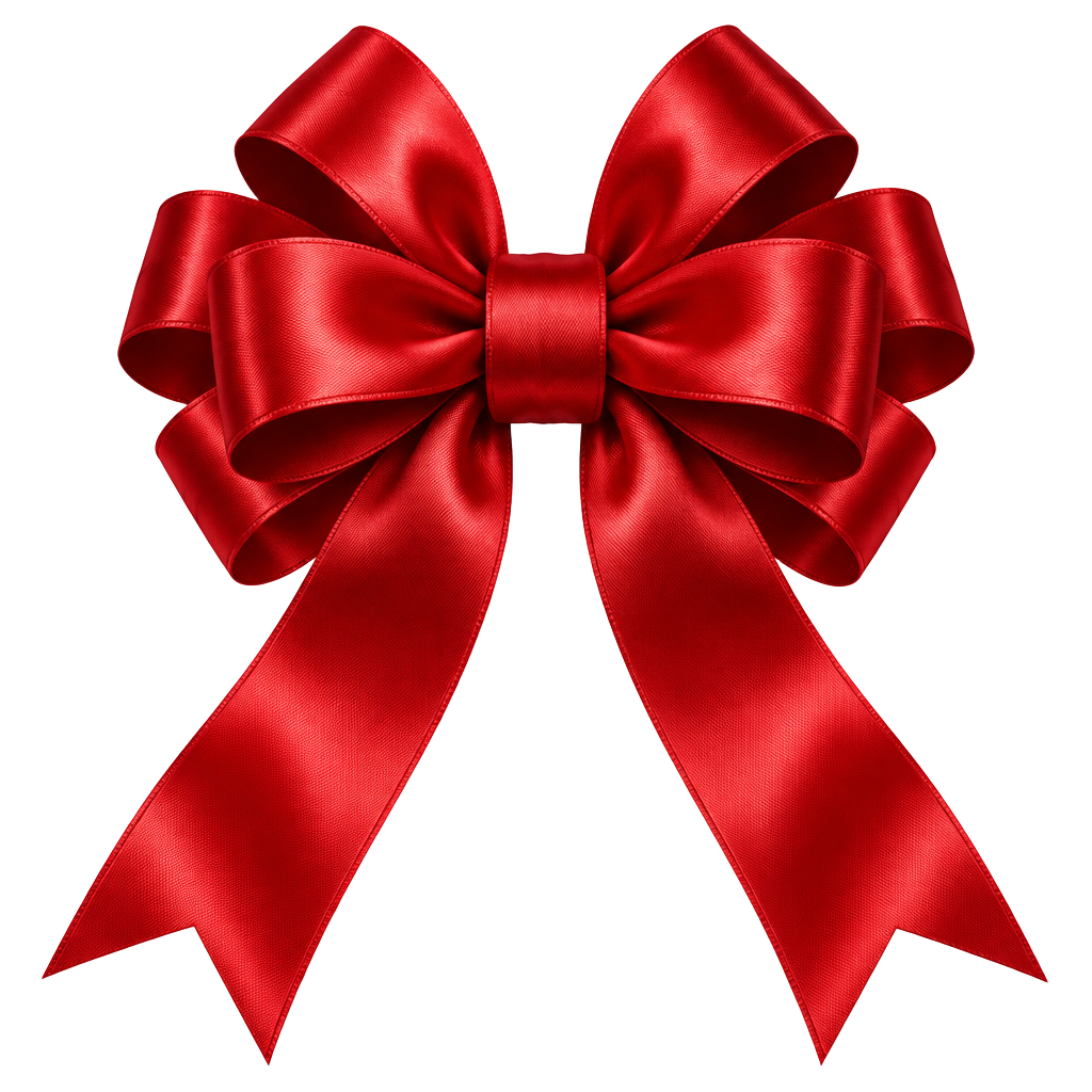 Moño rojo de regalo